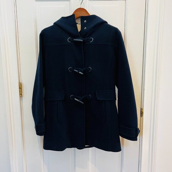 Pendleton Women's Wool Striped Interior Toggle Jacket Coat Size M Navy Blue - Picture 15 of 16